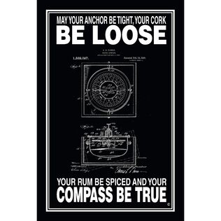 May Your Compass Be True Poster, Black