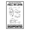 Fall in Love with Scuba Poster, White image number 0