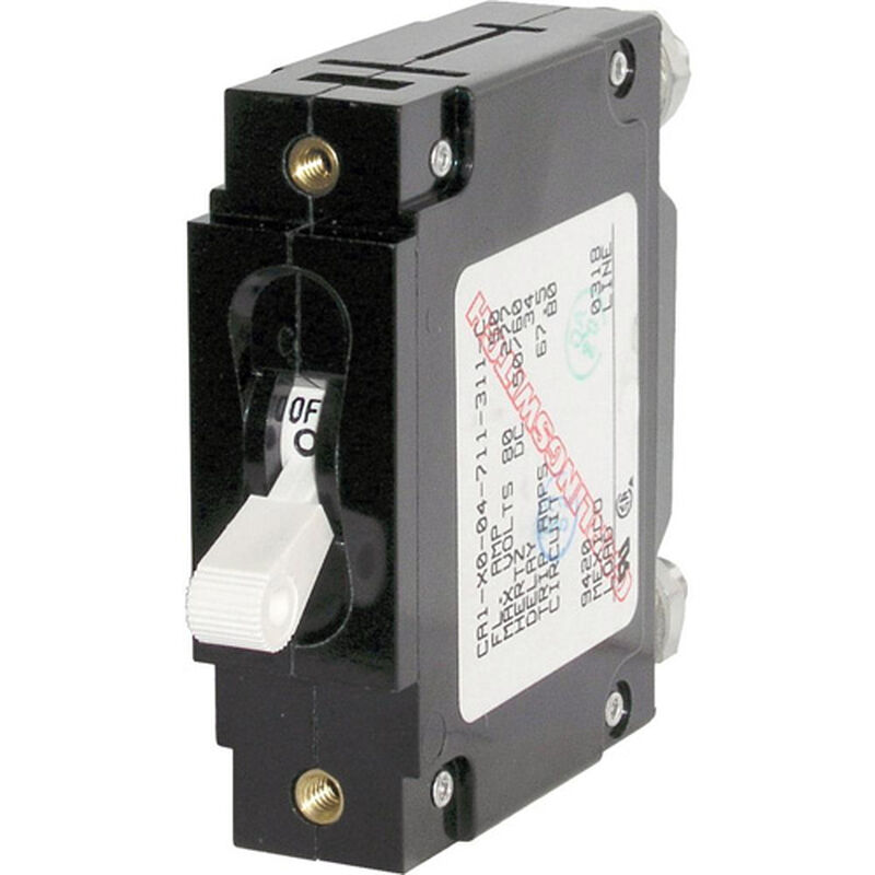 A-Series Single Pole White Toggle 15A Circuit Breaker image number 0