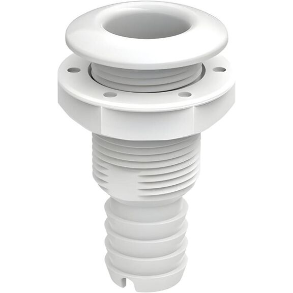 SEAFLO 3/4" Thru Hull Fitting with Check Valve White image number 0