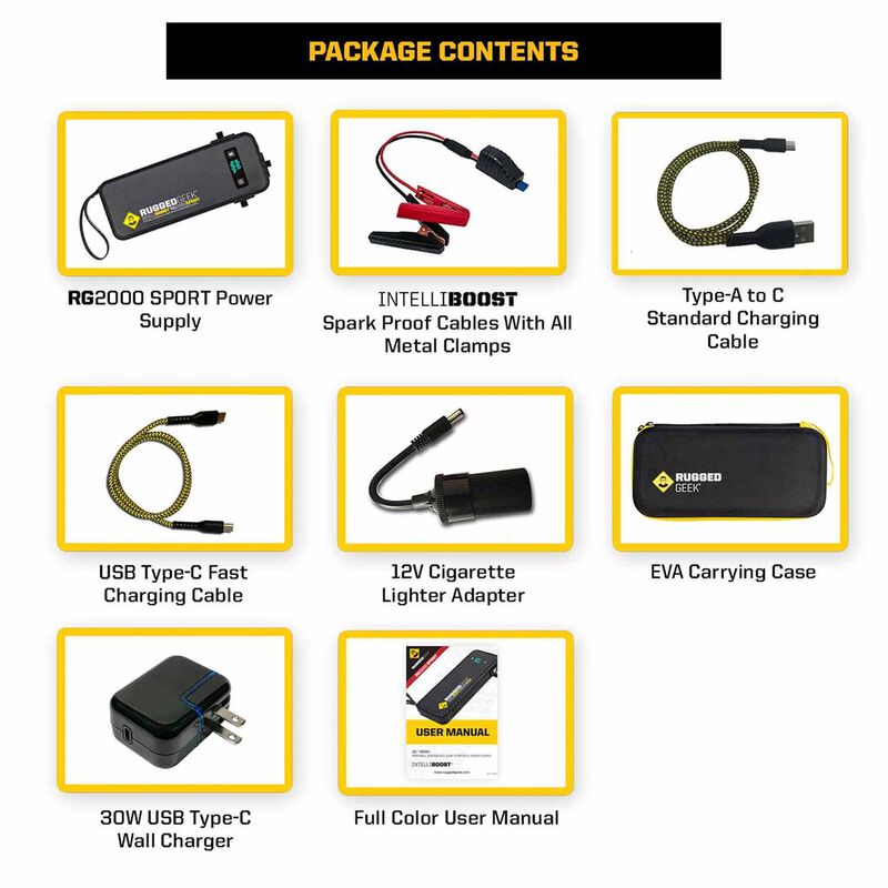 RUGGED GEEK RG2000 Sport Battery Jump Starter West Marine