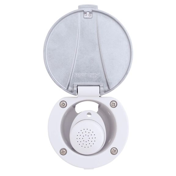 Recessed Shower Arctic White Cup with Stainless Steel Lid, Small Arctic White Sprayer, 10' White Rubber Hose image number 5