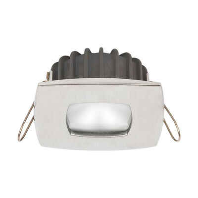 PowerLED Downlight 10 to 30V DC Brushed Stainless Steel 2 x 3 Watts High Flux LED Square Bezel IP65