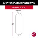 Hull-Gard Inflatable Boat Fender, Black Onyx (10.5" x 30") #71024 image number 1