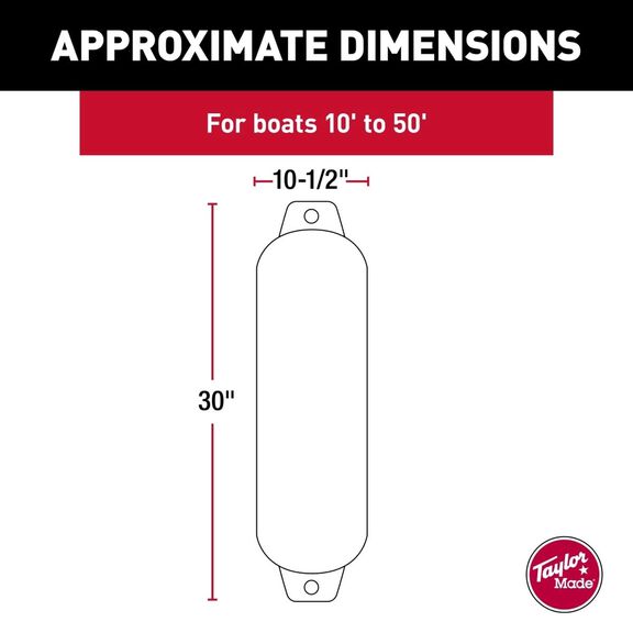 Hull-Gard Inflatable Boat Fender, Black Onyx (10.5" x 30") #71024 image number 1