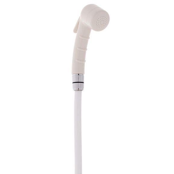 Recessed Shower Warm White Cup & Lid, Small Warm White Sprayer No Hook, 10' White Rubber Hose image number 8