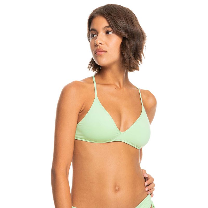 Women's Solid Beach Classics Triangle Bikini Top image number null