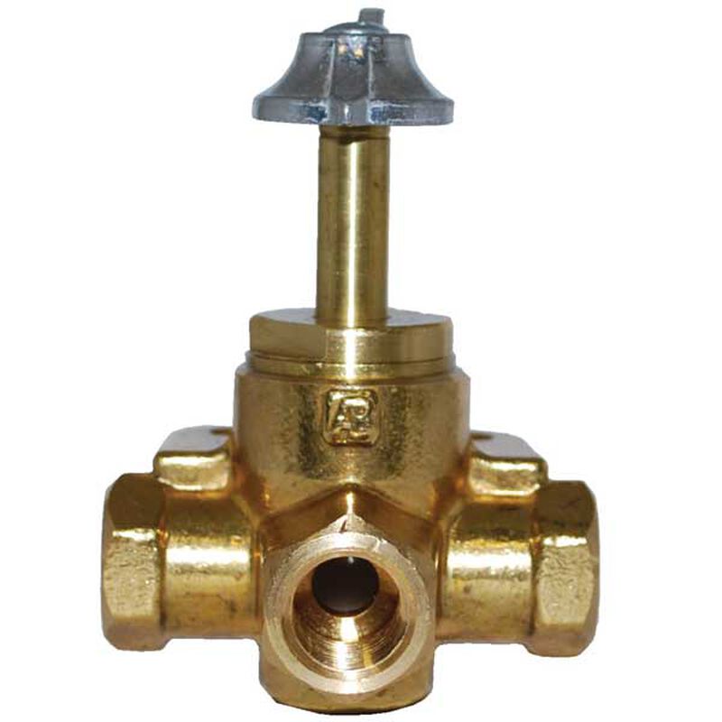 Multiple Tank Draw Valve, 3-Way, 1/4", NPT Female, Click Stop image number 0