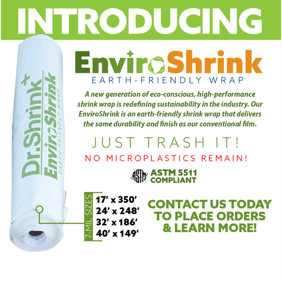 EnviroShrink Biodegradable Shrink Wrap, 17' X 350' 7MIL, White image number 2