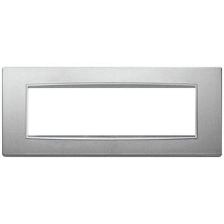 Vimar Eikon 20657.N13 7-Module Classic Cover Plate, Matt Silver