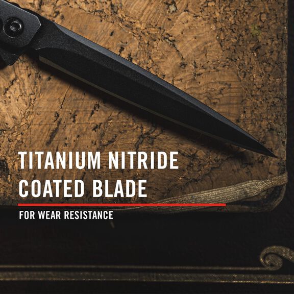 LX352 Founder's Collection Origin Knife Black, Stiletto Blade image number 3