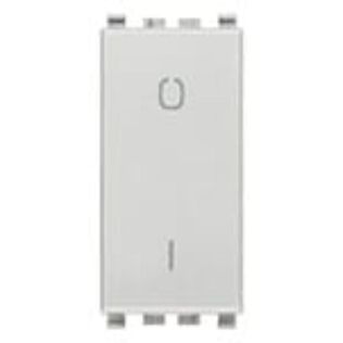 Vimar Eikon 2P 16AX 1-Way Switch, Lightable, Replaceable Button, Next (Silver)