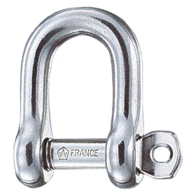 1/4" Stainless Steel Captive Pin "D" Shackle image number 0