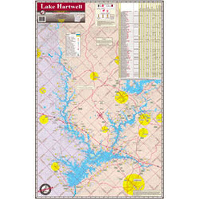 Lake Hartwell, South Carolina, Waterproof Lake Map
