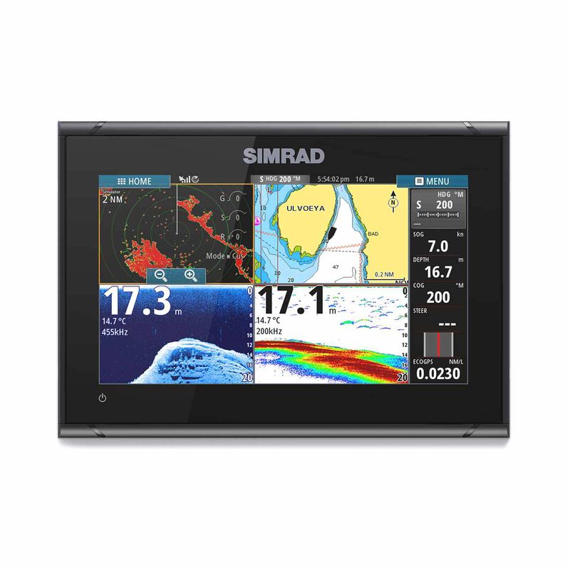 GO9 XSE Fishfinder/Chartplotter Combo with 3 in 1 Transducer, C-MAP Charts and Halo20+ Bundle image number 1