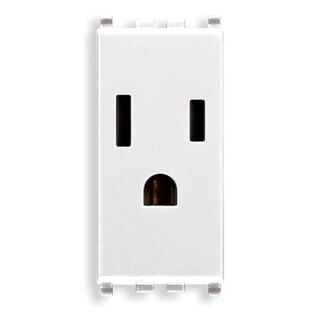 Vimar Eikon 20242.B 1-Module SICURY Socket Outlet 15A 127V, White