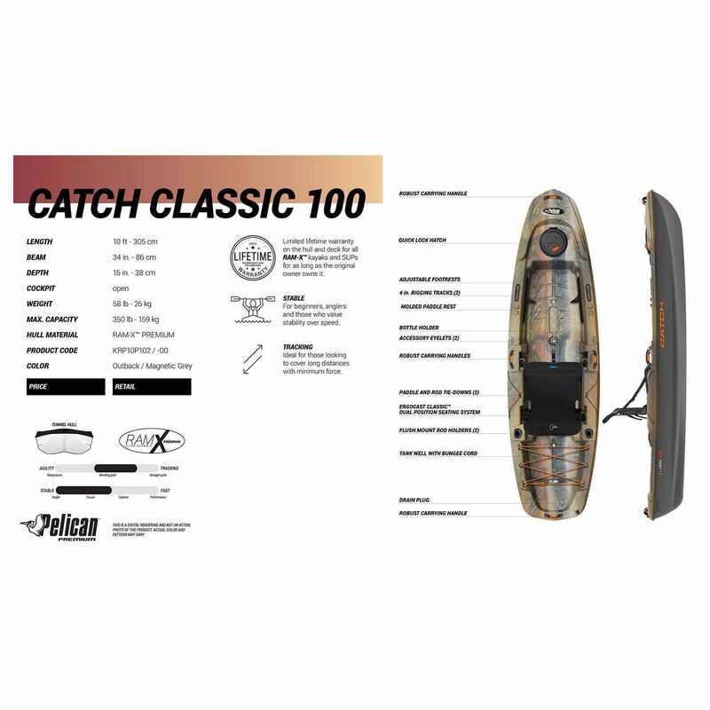 Catch Classic 100 Sit-On-Top Angler Kayak image number null