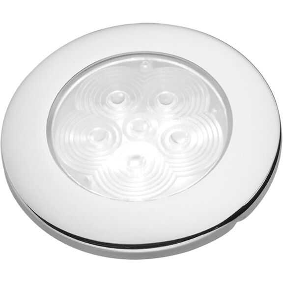 SEAFLO 3" Round LED Ceiling Courtesy Light, Stainless Steel Bezel, Cool White image number 0