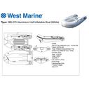 RIB-275 Aluminum Hull Hypalon Inflatable Boat, White image number 1