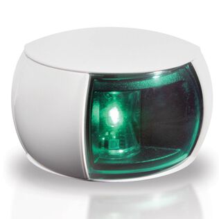 Side Mount LED Starboard Navigation Light, White Housing, 2 Nautical Mile Visibility
