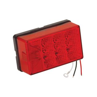 8-Function LED Waterproof 4 x 6 Low Profile Taillight, Left/Roadside