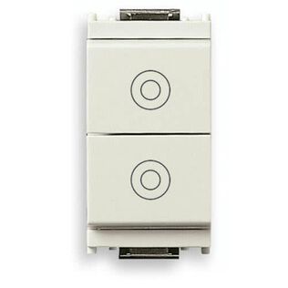 Vimar Idea Momentary Switch 1P/2T (NO+NO) Dual 10A 250V - Black