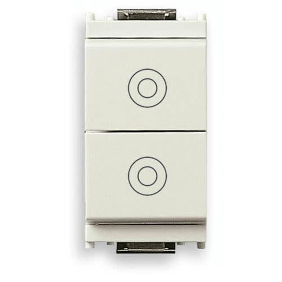 Vimar Idea Momentary Switch 1P/2T (NO+NO) Dual 10A 250V - Black image number 0