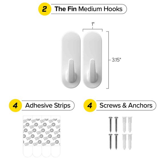 The Fin Handy Hook  - Medium, 2 Pack image number 1