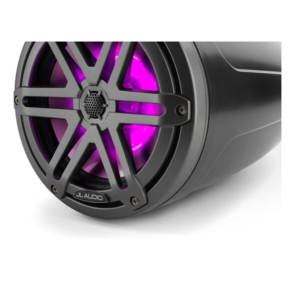 M3-770ETXv3-Sb-S-Gm-i 7.7" Enclosed Marine Coaxial Speaker System, Satin Black, Gunmetal Sport Grilles with RGB LED Lighting image number 5