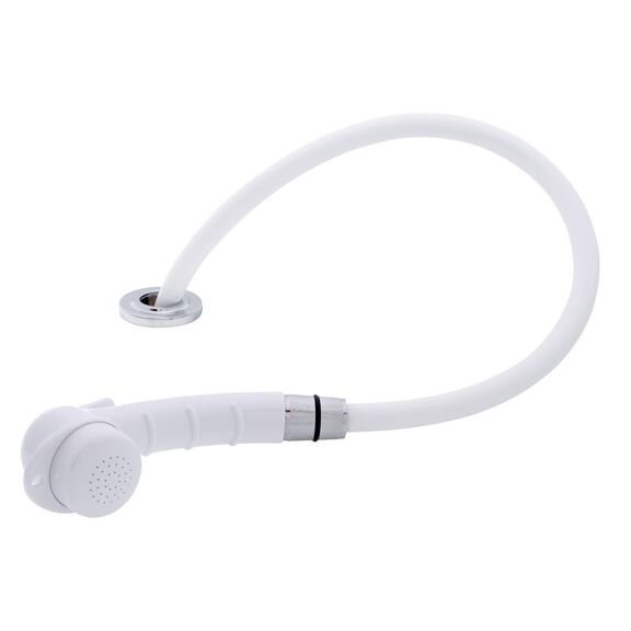 Deck-Mount Sprayer Small Arctic White Sprayer, 6' White Rubber Hose, Ultra-Low Profile Holder image number 1