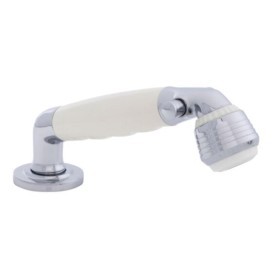 Deck-Mount Sprayer Classic Warm White Sprayer, 6' White Rubber Hose, Ultra-Low Profile Holder image number 0