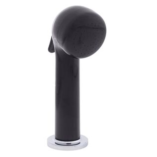 Deck-Mount Sprayer Large Black Sprayer No Hook, 6' Stainless Steel Hose, Low Profile Holder
