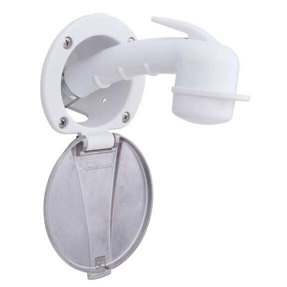 Recessed Shower Arctic White Cup with Stainless Steel Lid, Small Arctic White Sprayer, 6' Stainless Steel Hose image number 0