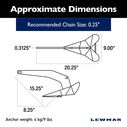 Galvanized Steel Delta Anchor - 9 lbs. image number 3