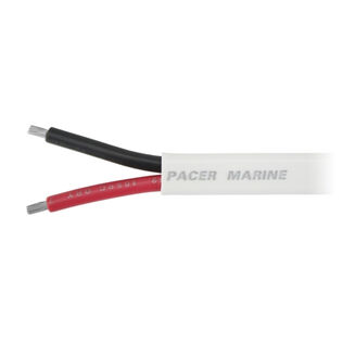 Tinned Copper Flat Duplex Boat Cable, Red/Black