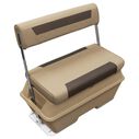 Wise DLX156-1900 DLX Pontoon Series 70 Quart Swingback Cooler Seat - Neutral / Meteor image number 0