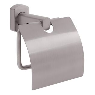 Miah Single Post T.P. Holder w/Lid Brushed Nickel