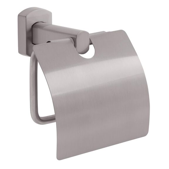 Miah Single Post T.P. Holder w/Lid Brushed Nickel image number 0