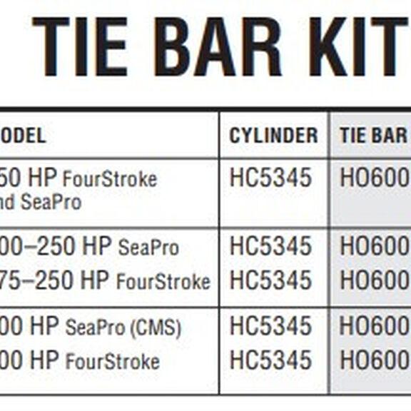 Dometic SeaStar HO6001EM End Mount Tiebar Kit Single Cylinder image number 0