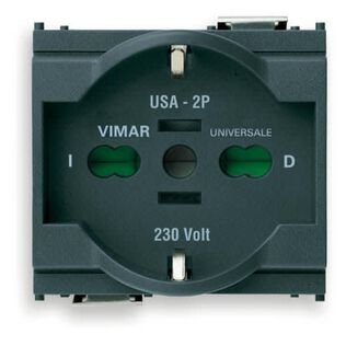 Vimar Idea Double Pole Switch 16AX 250V - Grey