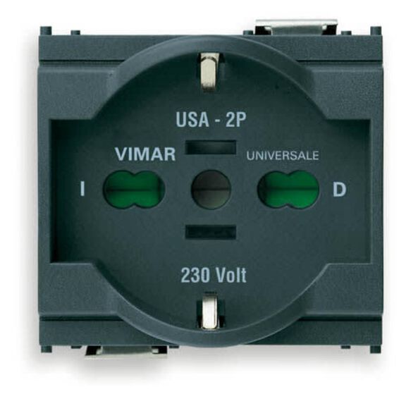 Vimar Idea Double Pole Switch 16AX 250V - Grey image number 0