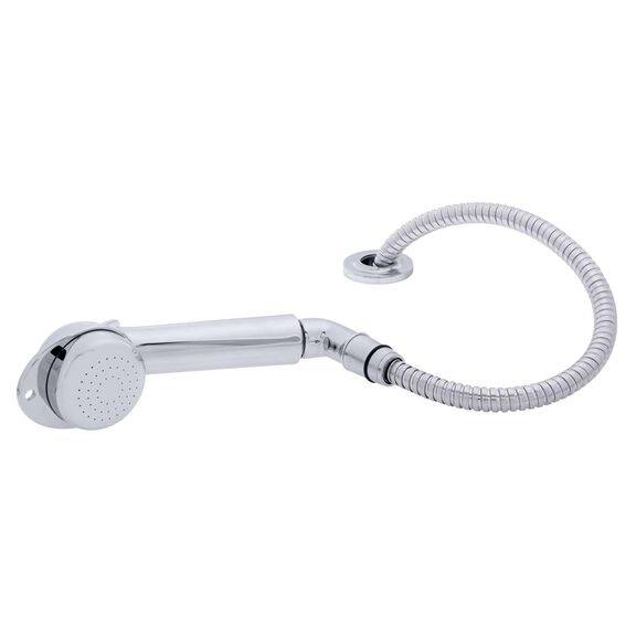 Deck-Mount Sprayer Large Chrome Sprayer w/Elbow, 6' Stainless Steel Hose, Low Profile Holder image number 1