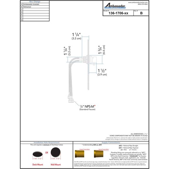 Aidack Control Valve / Mini Shower Mixer Hot/Cold Mixer Chrome image number 3