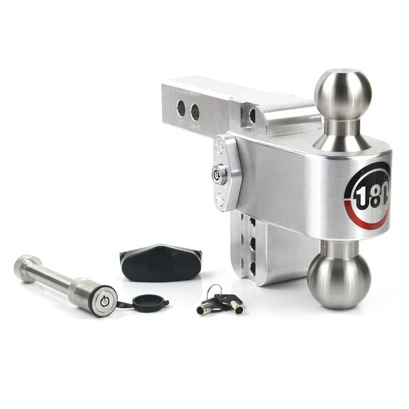 Weigh Safe 180-Degree Adjustable Trailer Hitch, Compatible with 2" Receivers, 4" Drop image number 0