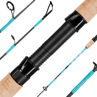 4'3" Li'l Finz Kids Spinning Rod, Medium Power, Teal