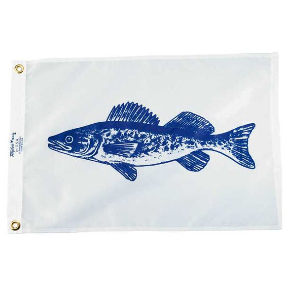 Walleye Fish Flag, 12" x 18" image number 0