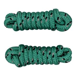 2 pack - SM 1/2" Dock Line Green with Black Tracer - 6 Foot