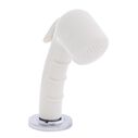 Deck-Mount Sprayer Small Warm White Sprayer No Hook, 6' White Rubber Hose, Ultra-Low Profile Holder image number 0