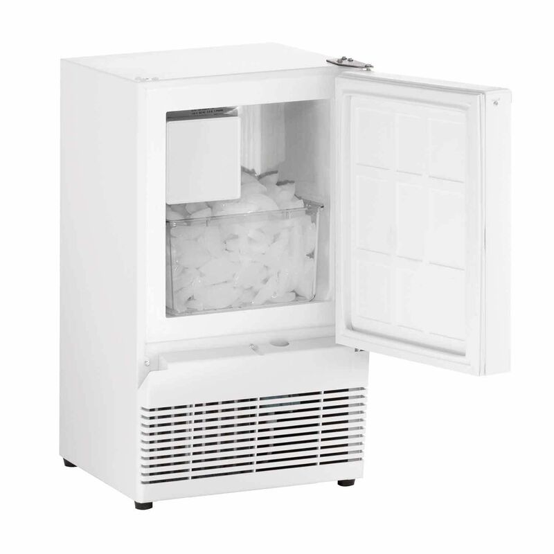 14" White ADA Compliant Crescent Ice Maker image number 1