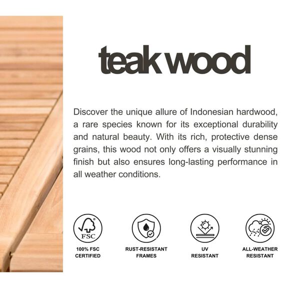 Amazonia Teak 100% FSC Certified Side Table image number 5